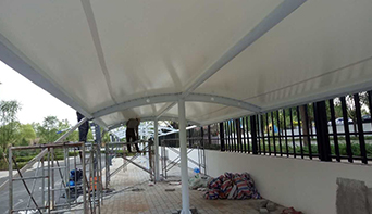 遼陽特變電工車棚膜結構工程