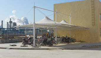 盤錦石油化工自行棚膜結構工程