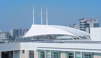 盤錦博物館網格膜吊棚工程
